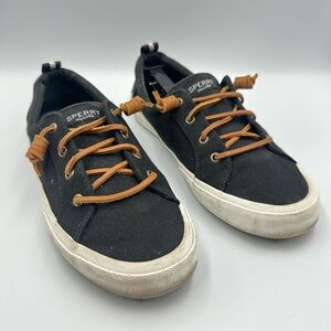 Sperry Top Sider Pier Wave Casual Black Low Top Boat Shoe Sneakers STS84627 | 9